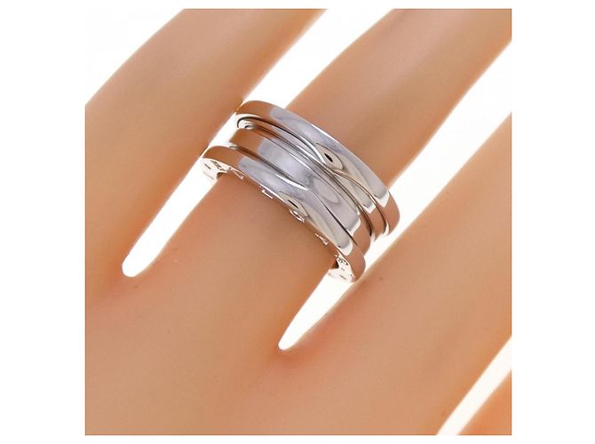 Bulgari Anello B.zero1 3 bande in oro bianco Bvlgari D'oro - vista 3