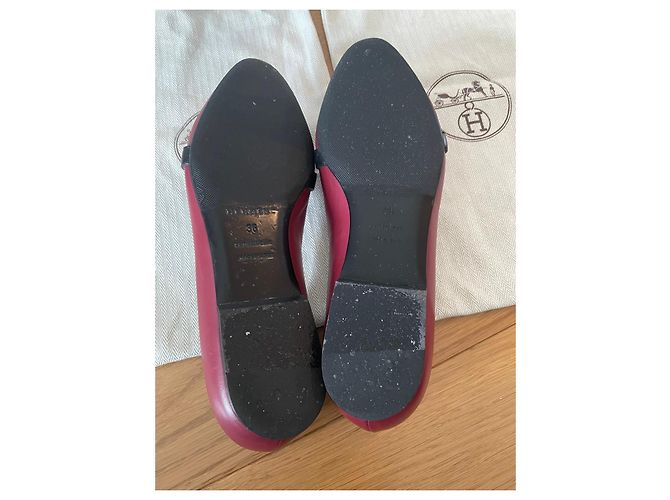 Bailarinas de cuero Hermès Roja - vista 10