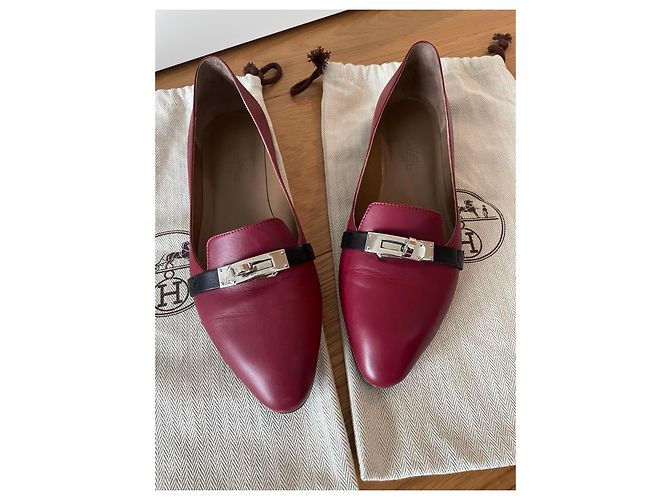 Bailarinas de cuero Hermès Roja - vista 2