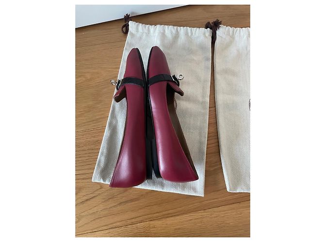 Bailarinas de cuero Hermès Roja - vista 4
