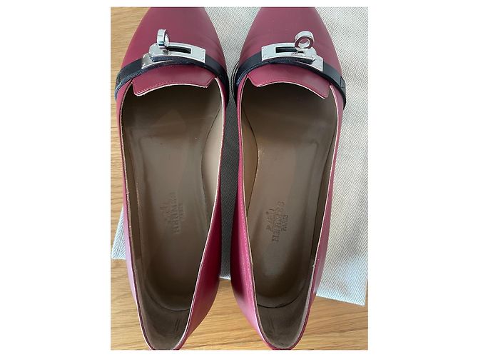 Bailarinas de cuero Hermès Roja - vista 5