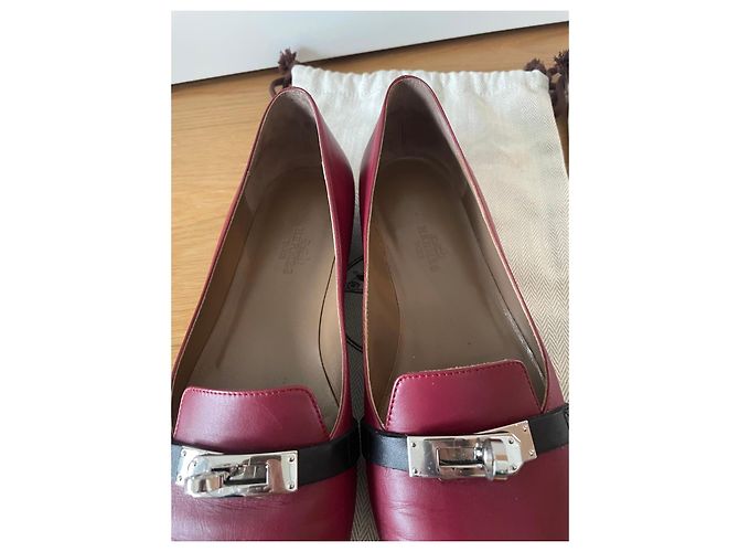 Bailarinas de cuero Hermès Roja - vista 6