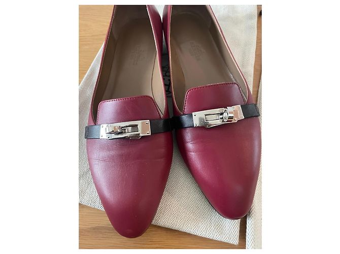 Bailarinas de cuero Hermès Roja - vista 7