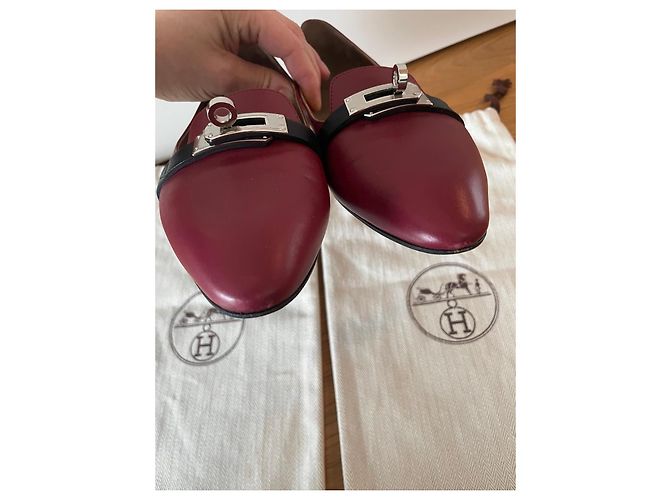 Bailarinas de cuero Hermès Roja - vista 8