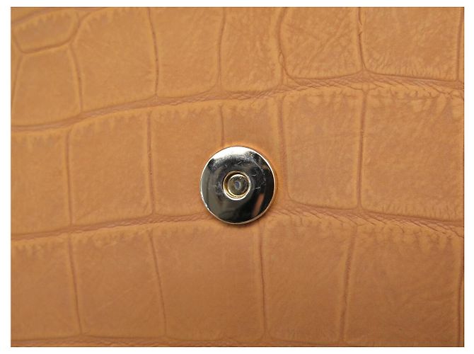 NOVO SACO DE MÃO JACQUEMUS LE GRAND CHIQUITO EM COURO COM ESTILO CROCODILO E ALÇA Camelo - vista 14