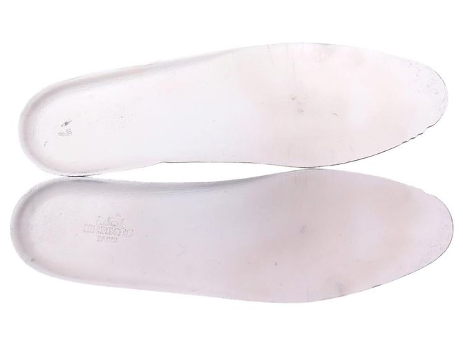 Hermès HERMES ACTION H201103Z 38 GRAU WEISS CANVAS LEDER SNEAKERS - Ansicht 9