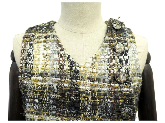 ABITO CHANEL P62392V47991 38 M ABITO IN TWEED A QUADRI MULTICOLOR 2000S - vista 2