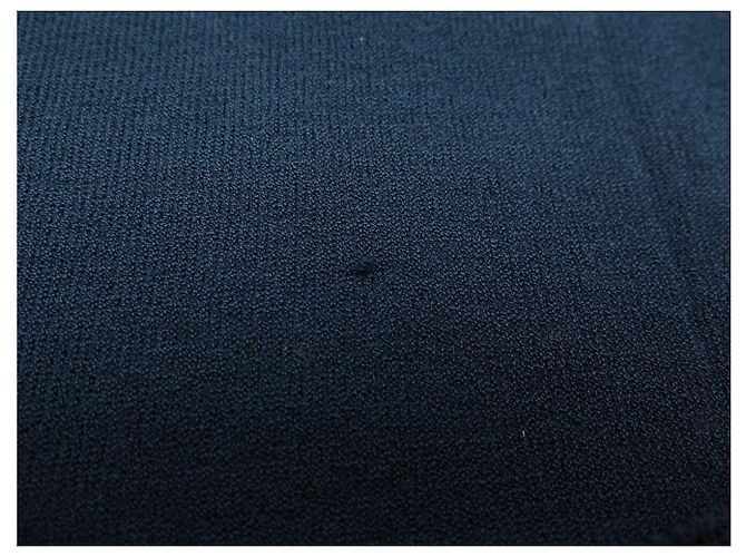 NEUES CHANEL LANGARM-OBERTEIL P18834V01040 CC LOGO M 40 VISKOSE Marineblau - Ansicht 13