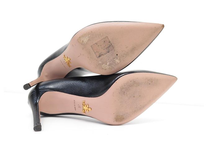 NUOVE SCARPE PRADA ESCARPINS CLASSICI 37 IT 38 FR PELLE SAFFIANO - vista 6