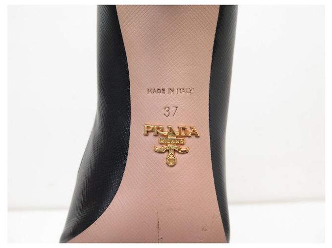 NUOVE SCARPE PRADA ESCARPINS CLASSICI 37 IT 38 FR PELLE SAFFIANO - vista 7