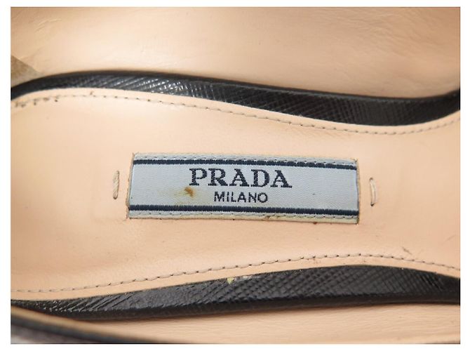 NUOVE SCARPE PRADA ESCARPINS CLASSICI 37 IT 38 FR PELLE SAFFIANO - vista 9