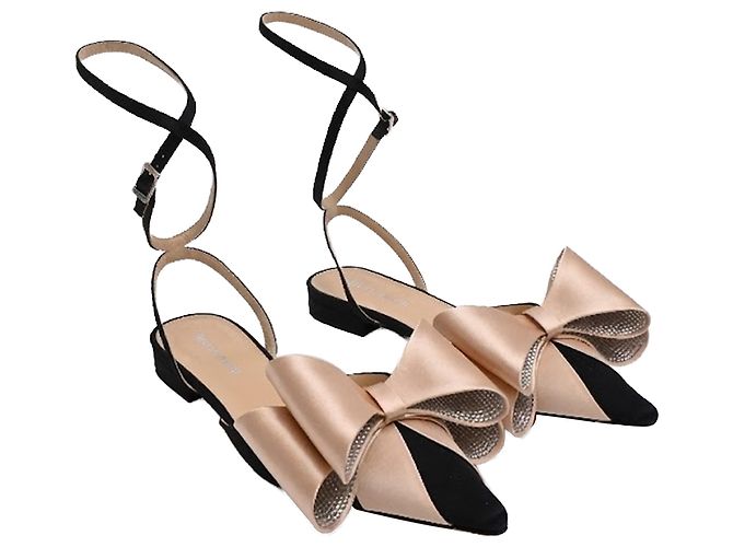 Bailarinas Wrap Strap Le Cadeau de Mach & Mach en Ante Negro - vista 4