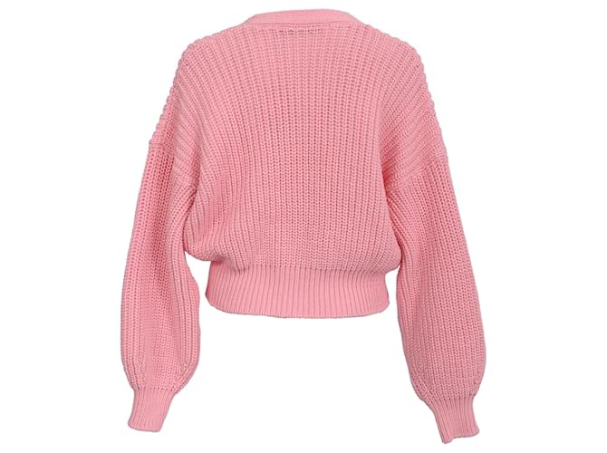 Iro Uberta Oversized Rippstrick-Cardigan aus Polyester in Rosa Braun Pink - Ansicht 3