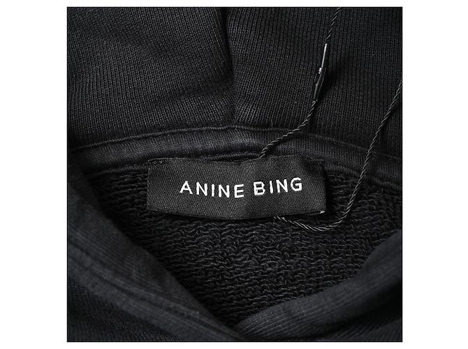 Sudadera Alto Logo Anine Bing en algodón negro - vista 4