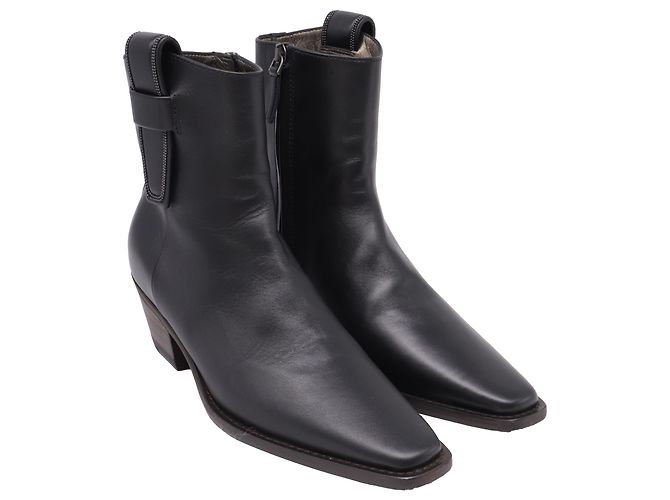 Stivaletti Western Monili Brunello Cucinelli in pelle nera Nero - vista 3