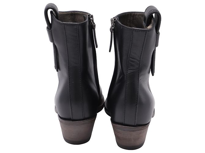 Stivaletti Western Monili Brunello Cucinelli in pelle nera Nero - vista 5