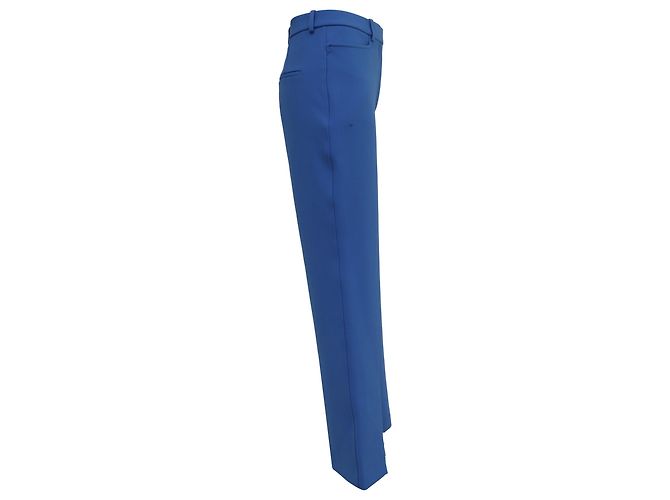 Victoria Beckham Hochbundhose aus blauer Polyester - Ansicht 2