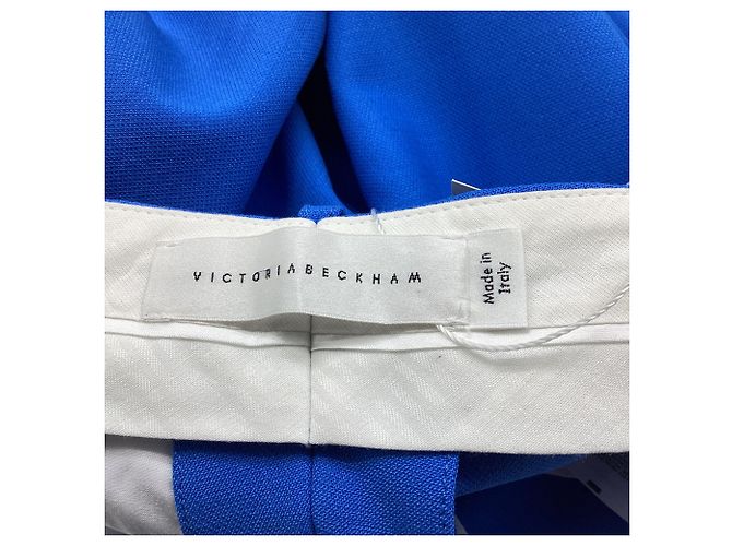 Victoria Beckham Hochbundhose aus blauer Polyester - Ansicht 5
