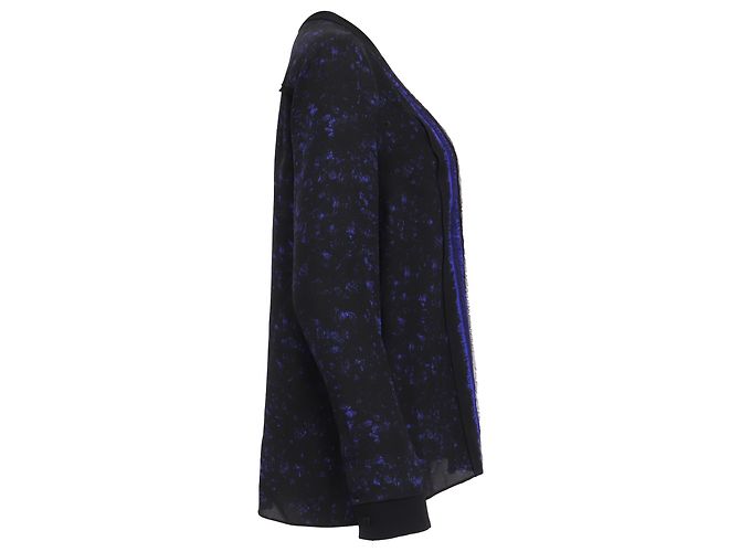 Blusa a maniche lunghe stampata Proenza Schouler in seta nera Nero - vista 3