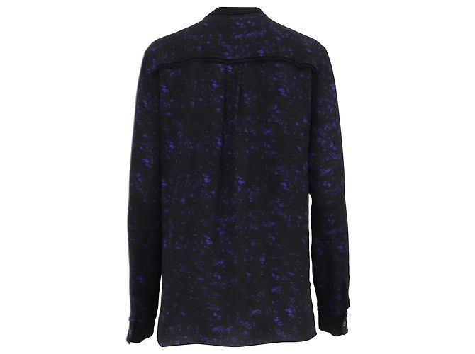 Blusa a maniche lunghe stampata Proenza Schouler in seta nera Nero - vista 4