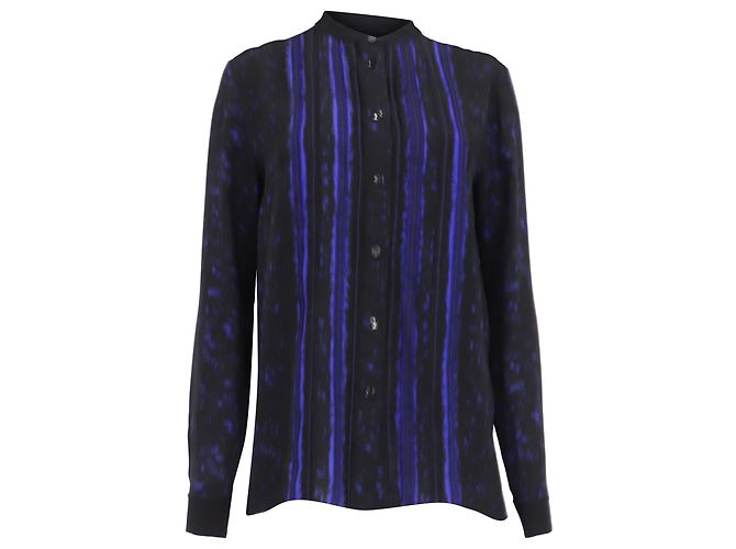 Blusa a maniche lunghe stampata Proenza Schouler in seta nera Nero - vista 7