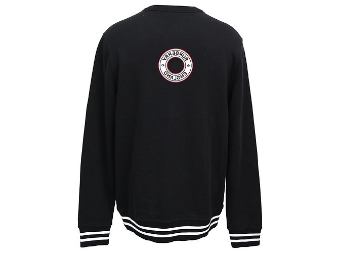 Schwarzer Baumwoll-Sweatshirt mit Burberry Albany-Logo-Druck - Ansicht 3