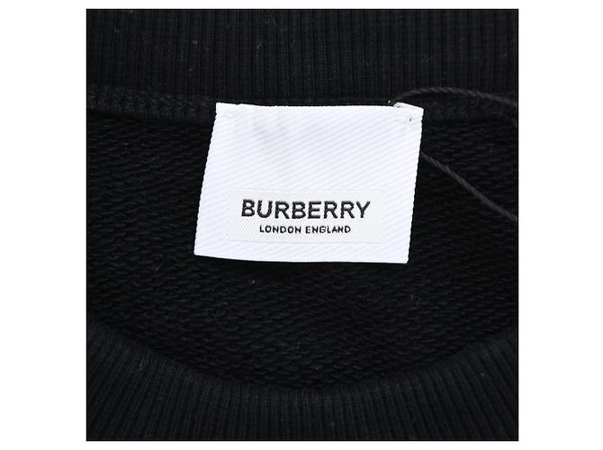 Schwarzer Baumwoll-Sweatshirt mit Burberry Albany-Logo-Druck - Ansicht 4