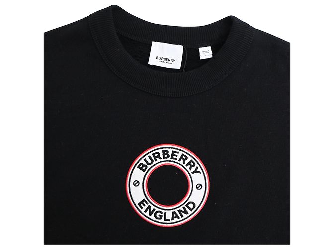 Schwarzer Baumwoll-Sweatshirt mit Burberry Albany-Logo-Druck - Ansicht 5