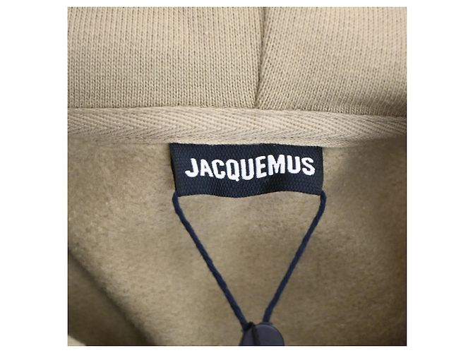 Hoodie Le Sweatshirt Brodé em Algodão Bege da Jacquemus - vista 4