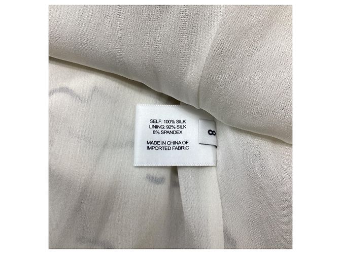 Top de georgette estampado Proenza Schouler en seda blanca Blanco - vista 5