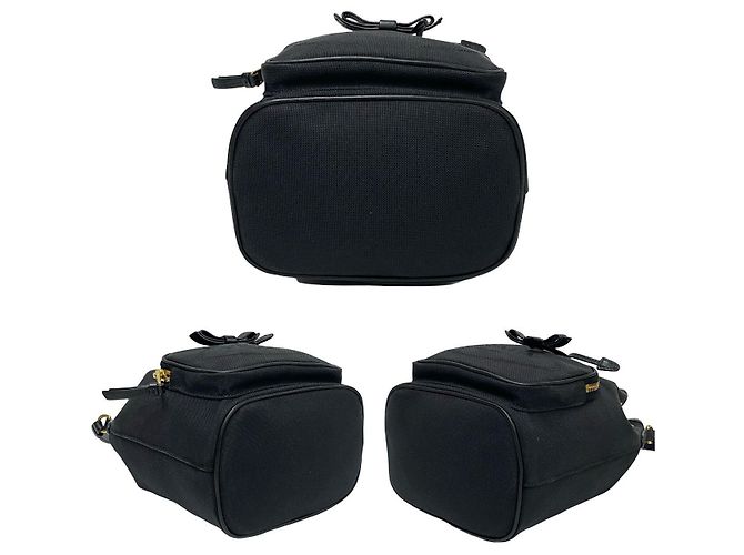 Borsa 2 in 2 in pelle e tela Prada Duet Nero - vista 7