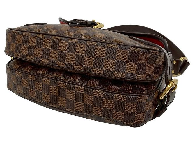 Borsa a Spalla Damier Ebene Highbury di Louis Vuitton Marrone - vista 9