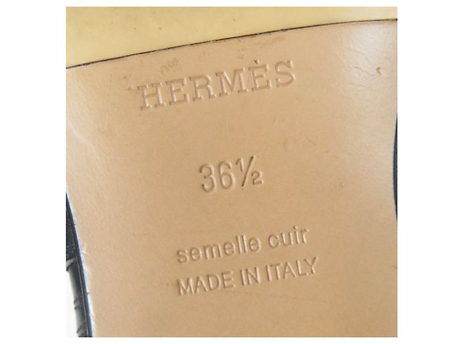 Botas de couro com fivela Kelly da Hermès Preto - vista 11