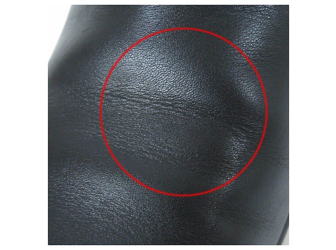 Botas de couro com fivela Kelly da Hermès Preto - vista 12