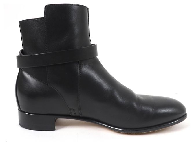 Botas de couro com fivela Kelly da Hermès Preto - vista 6