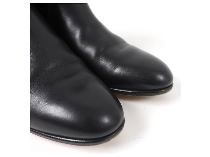 Botas de couro com fivela Kelly da Hermès Preto - vista 8