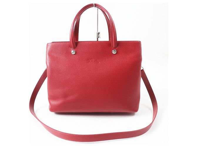 Bolso 2 en 1 Longchamp Le Pliage Cuir Roja - vista 3