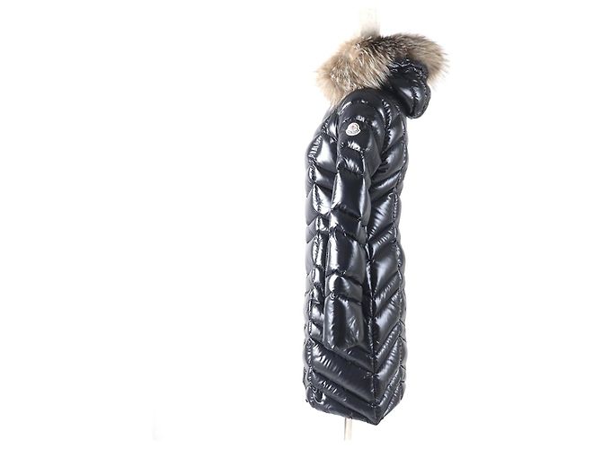 Abrigo de plumas de nylon con piel de zorro FULMAR de Moncler Negro - vista 2