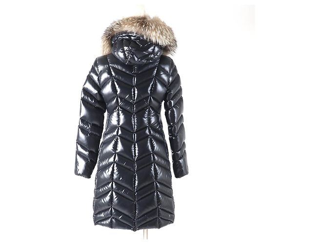 Abrigo de plumas de nylon con piel de zorro FULMAR de Moncler Negro - vista 3