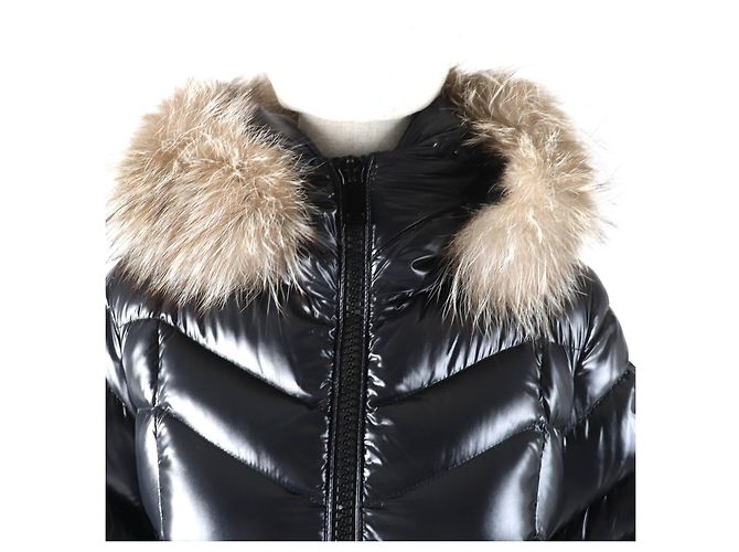 Abrigo de plumas de nylon con piel de zorro FULMAR de Moncler Negro - vista 4
