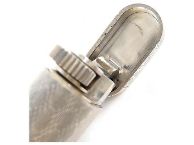 Isqueiro com padrão de grade total Cartier Prata - vista 7