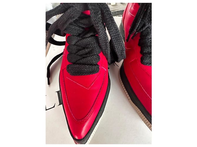 Limi Feu Stivali alti rossi in pelle con lacci Rosso - vista 3
