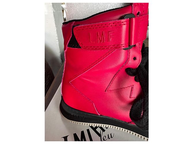 Limi Feu Stivali alti rossi in pelle con lacci Rosso - vista 4