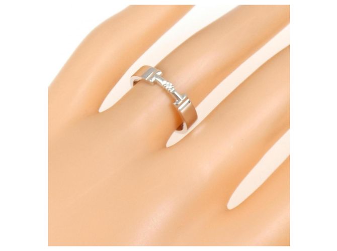 Tiffany & Co Anello Tiffany T True in oro bianco 18K e diamante D'oro - vista 5