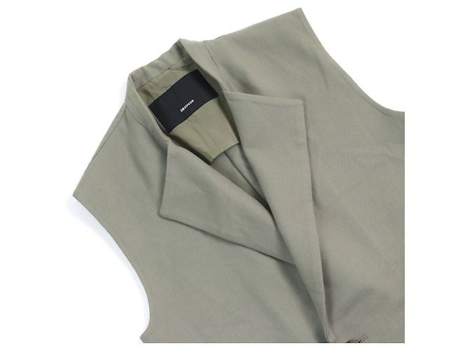 Autre Marque Chaleco largo de fibra compuesta de lana 08sircus S23AW-OT08 Verde - vista 2