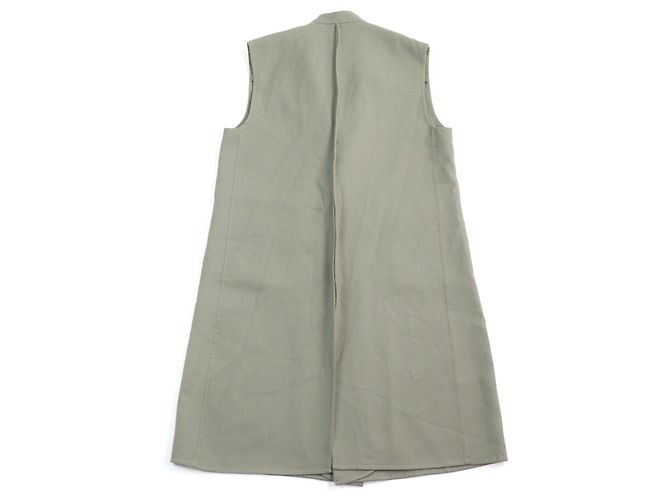 Autre Marque Chaleco largo de fibra compuesta de lana 08sircus S23AW-OT08 Verde - vista 4