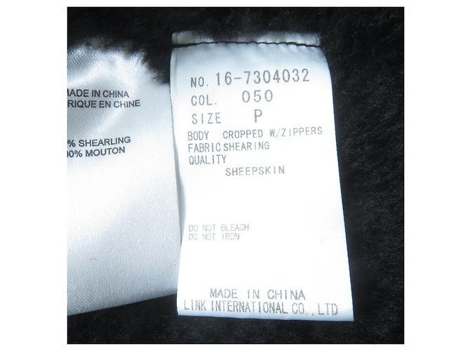 Autre Marque Veste en shearling de mouton Helmut Lang Noir - vue 7