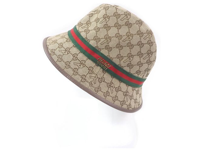 Gucci Palace Bucket Hat aus Polyester-Baumwolle Beige - Ansicht 2