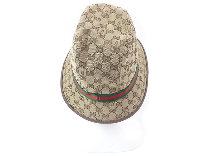 Gucci Palace Bucket Hat aus Polyester-Baumwolle Beige - Ansicht 3