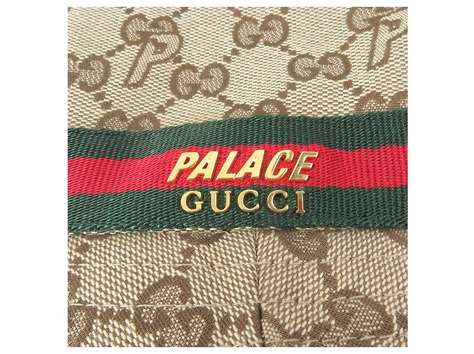 Gucci Palace Bucket Hat aus Polyester-Baumwolle Beige - Ansicht 5